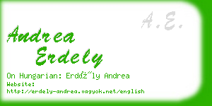 andrea erdely business card